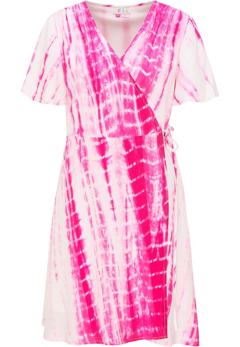 Boho-Wickelkleid mit Batikmuster