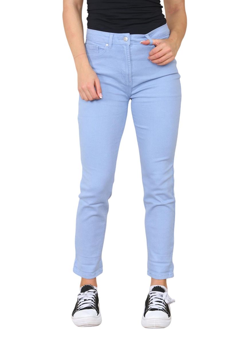 Tapered Mom-Jeans mit hohem Bund