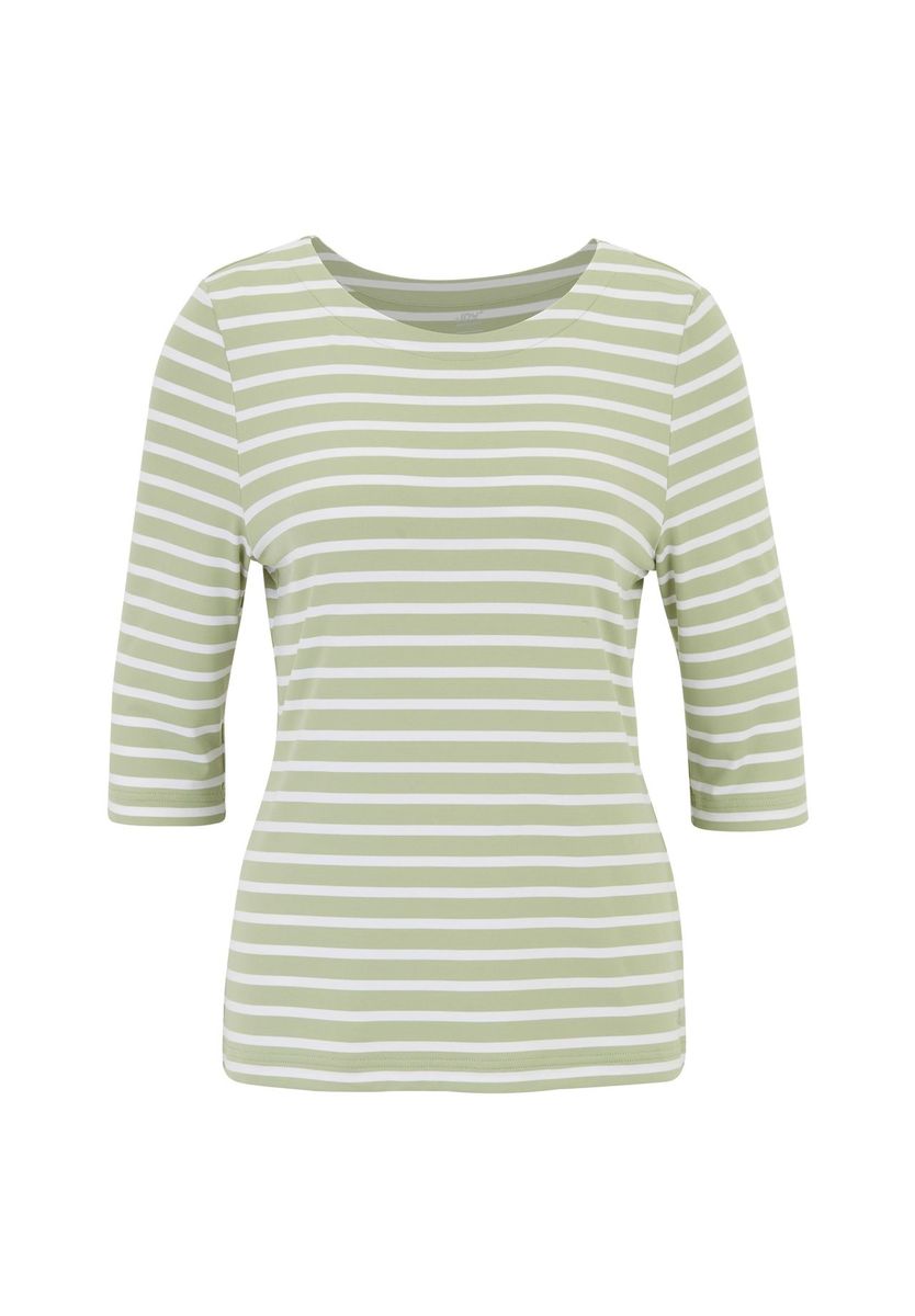 Gestreiftes 3/4-Arm Jersey-Shirt