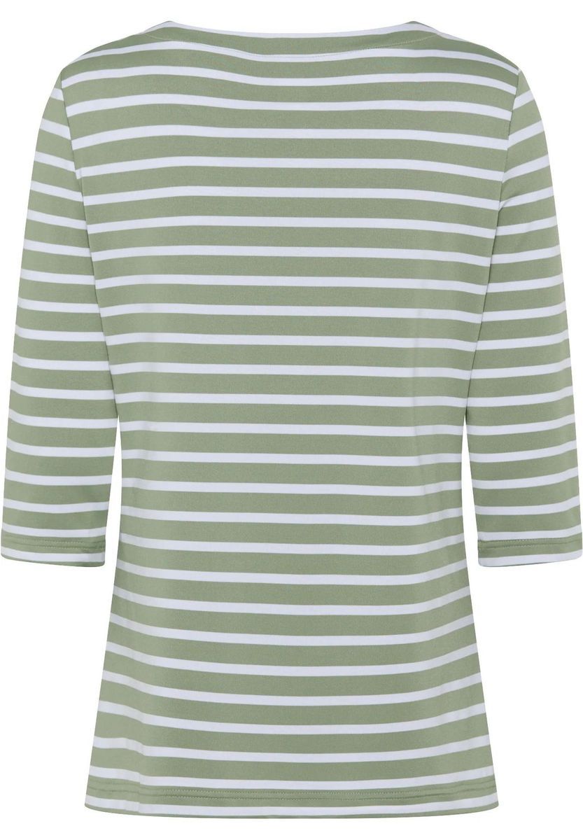 Gestreiftes 3/4-Arm Jersey-Shirt