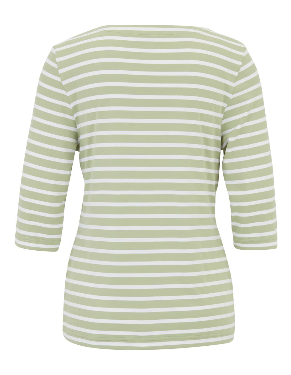Gestreiftes 3/4-Arm Jersey-Shirt