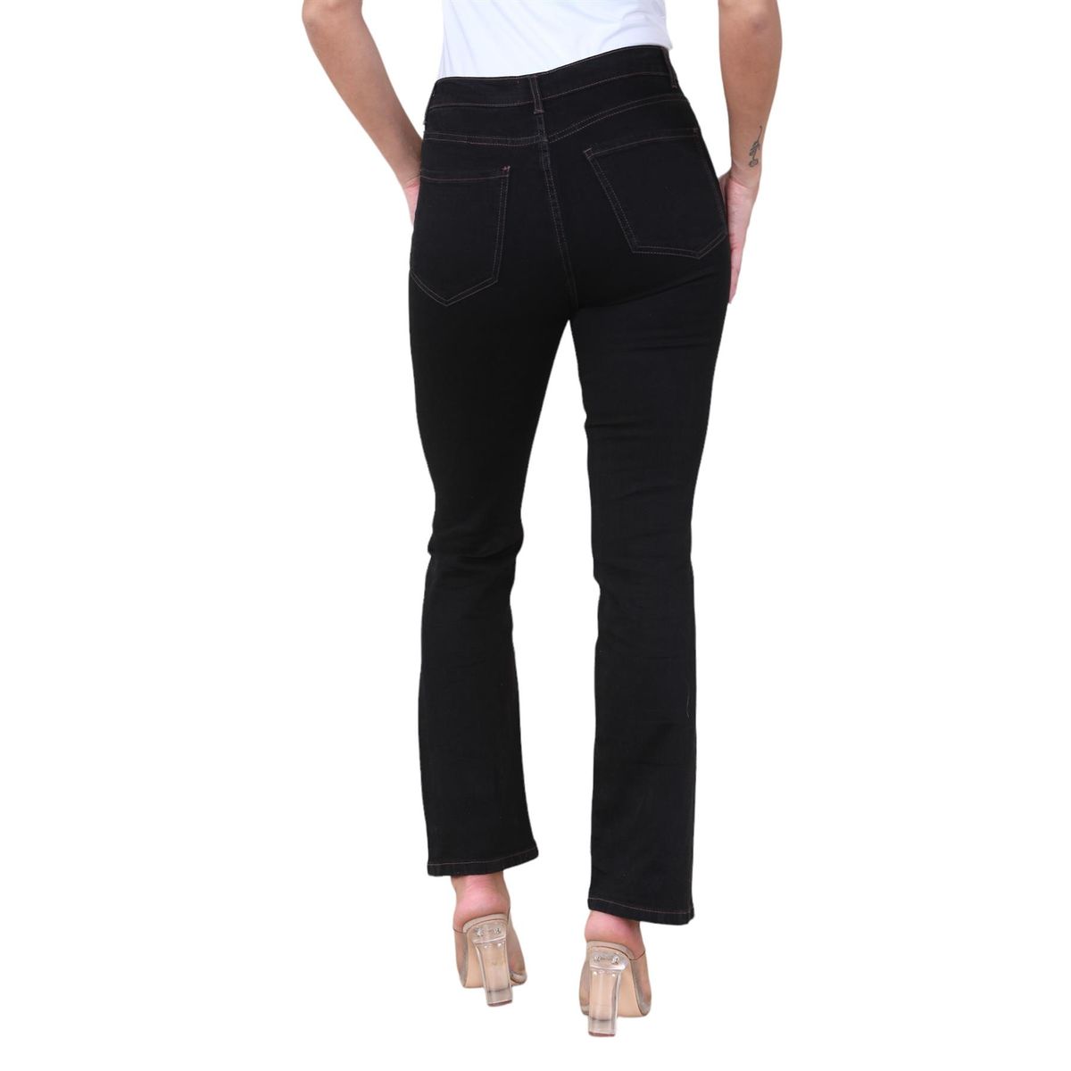 Hochtaillierte Slim Flared Jeans
