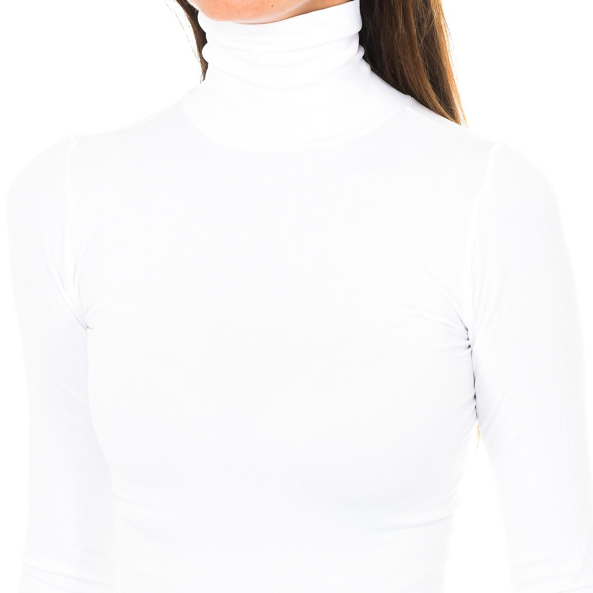 Nahtloses Mikrofaser-Rollkragenshirt