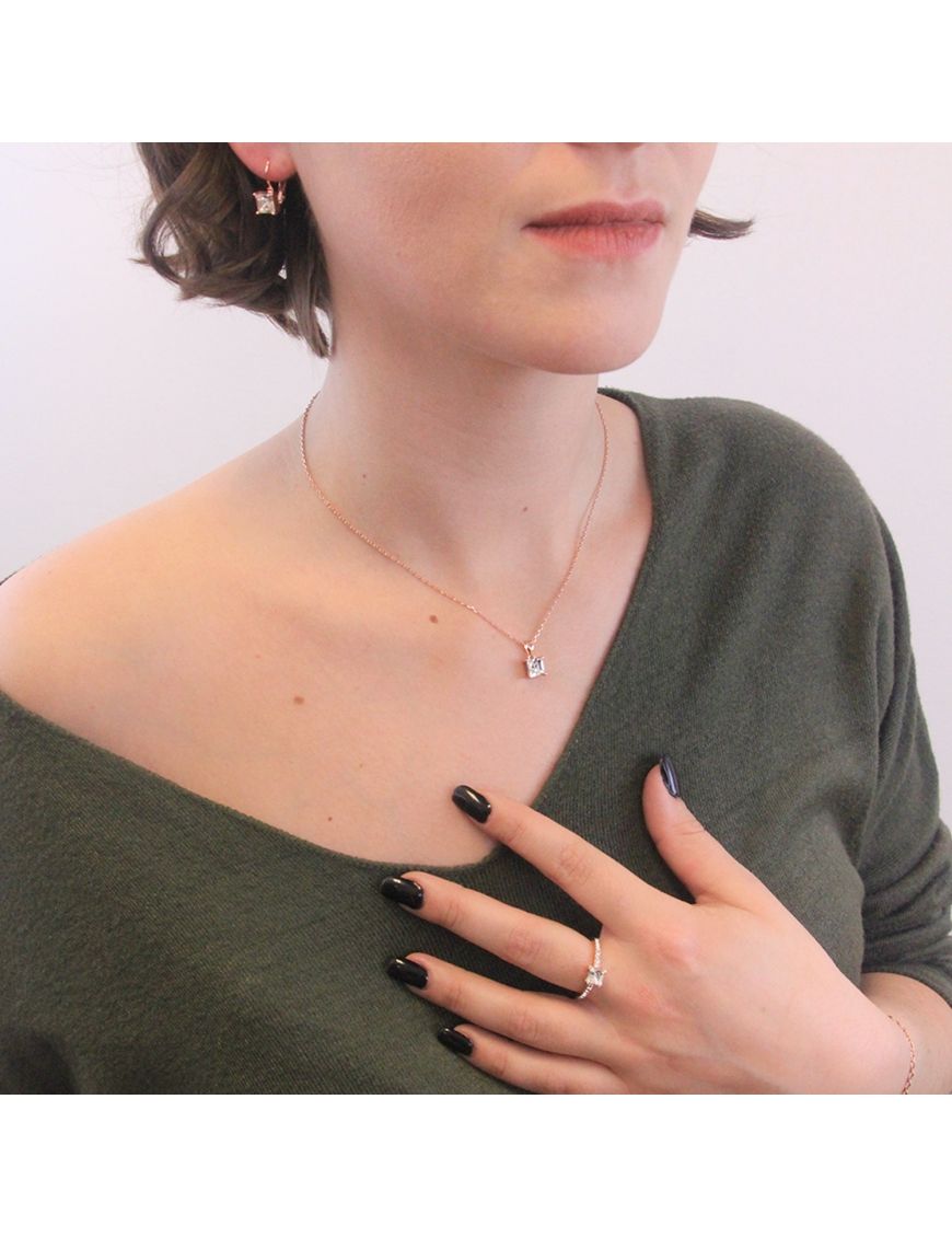 Elegantes quadratisches Kristall Schmuckset