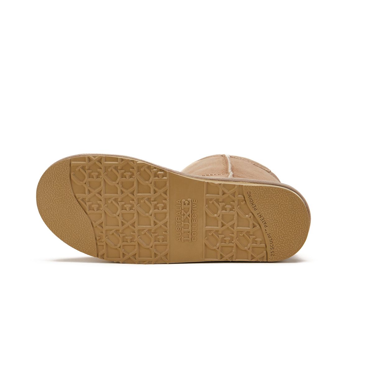 Asymmetrische Kurzschaft-Boots aus Lammfell