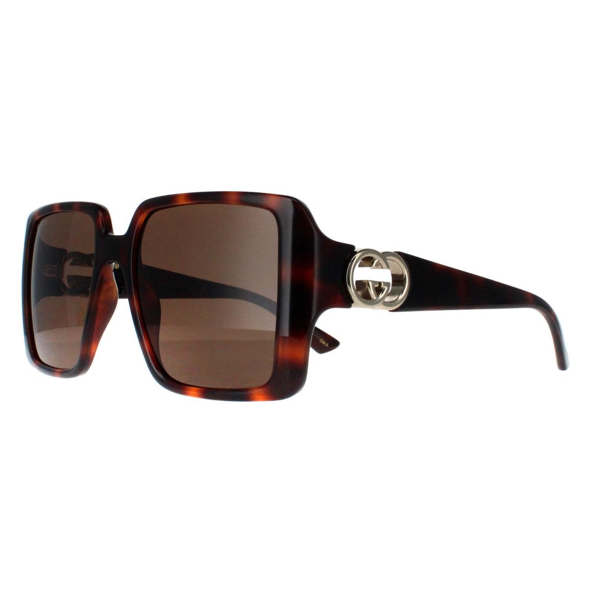 Elegante Übergroße Eckige Logo-Sonnenbrille