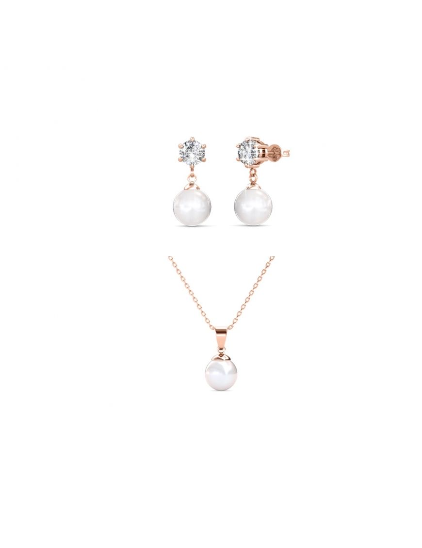 Elegantes Set mit Perlen Kristallen