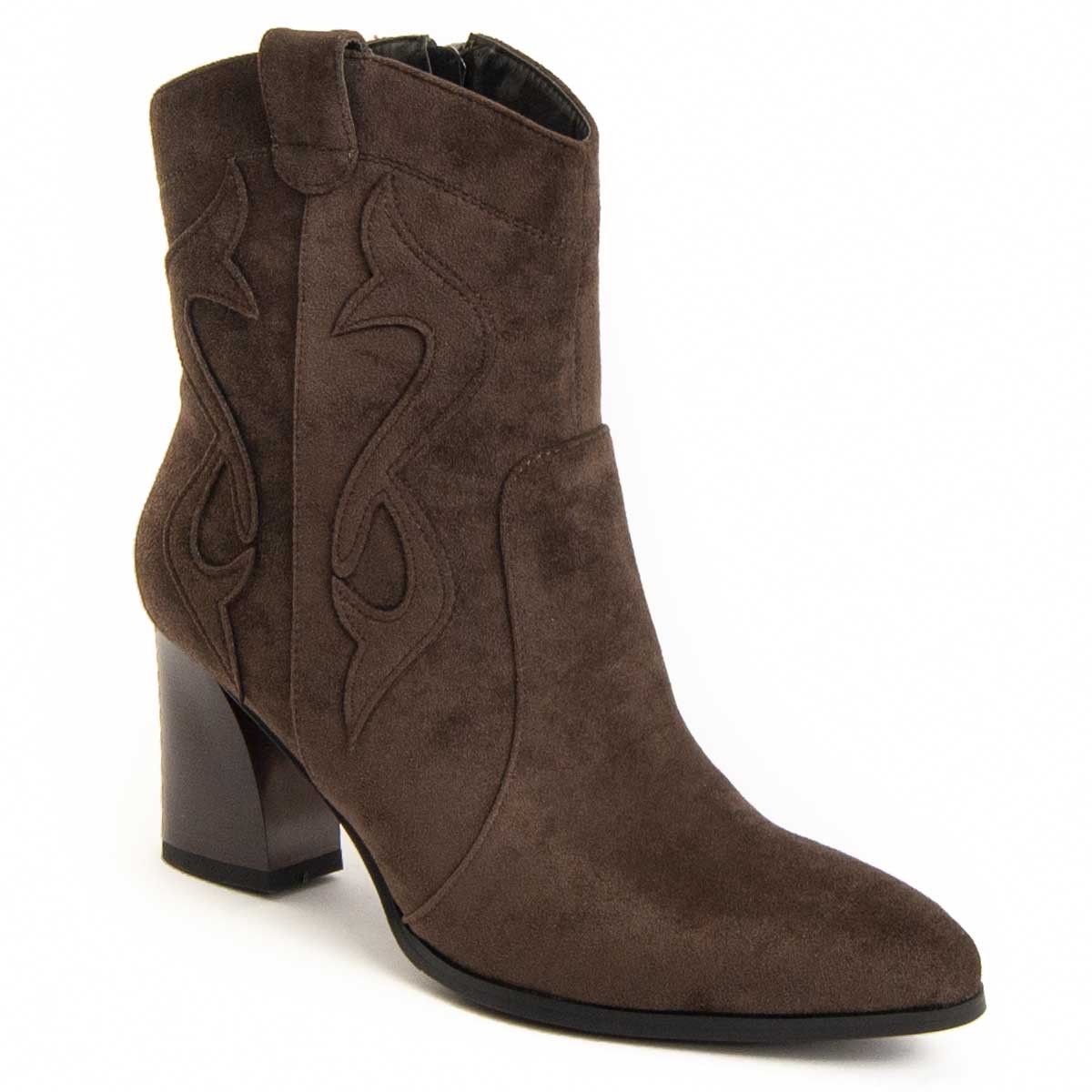 Western-Ankle-Boots aus Wildleder