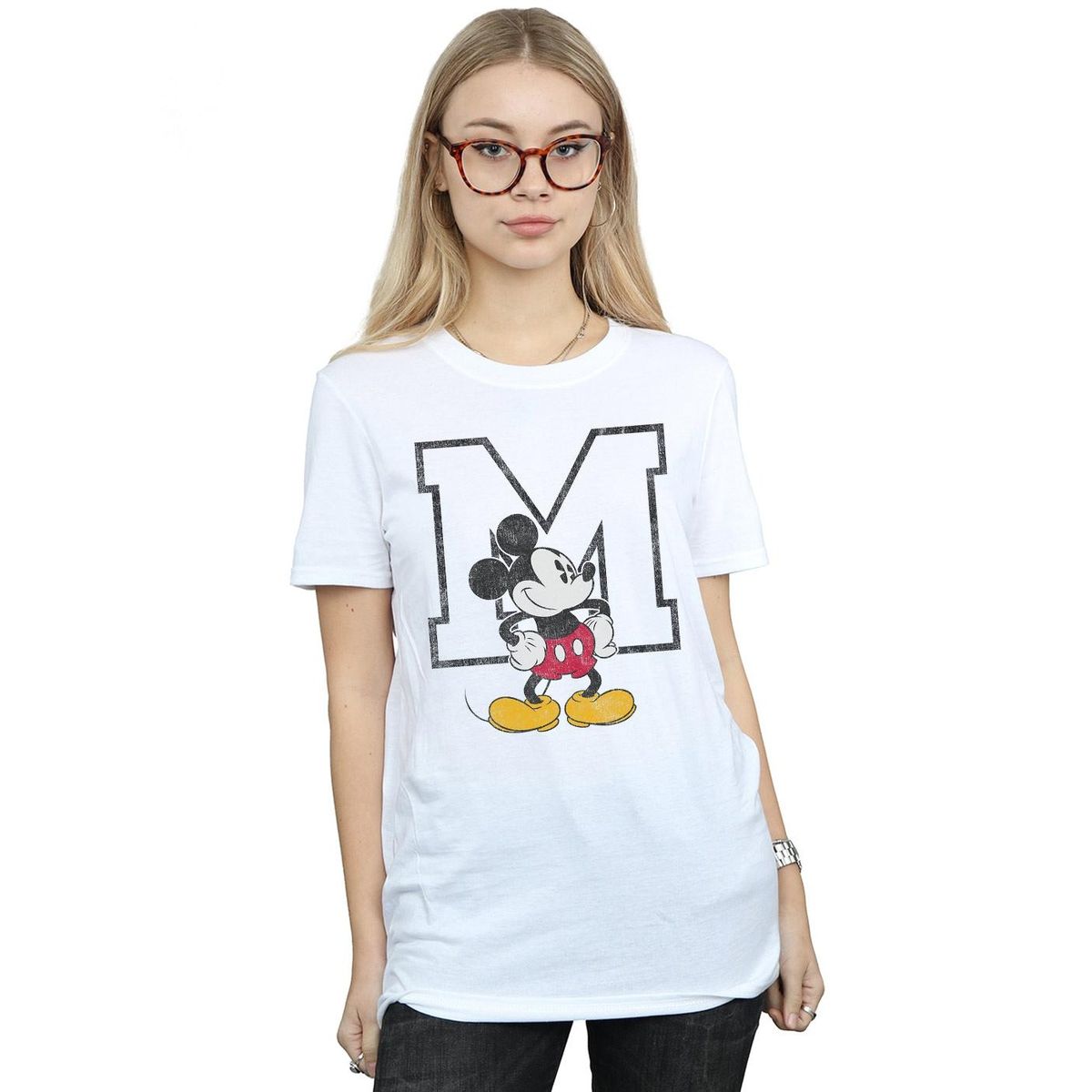 Mickey Mouse Buchstabengrafik T-Shirt