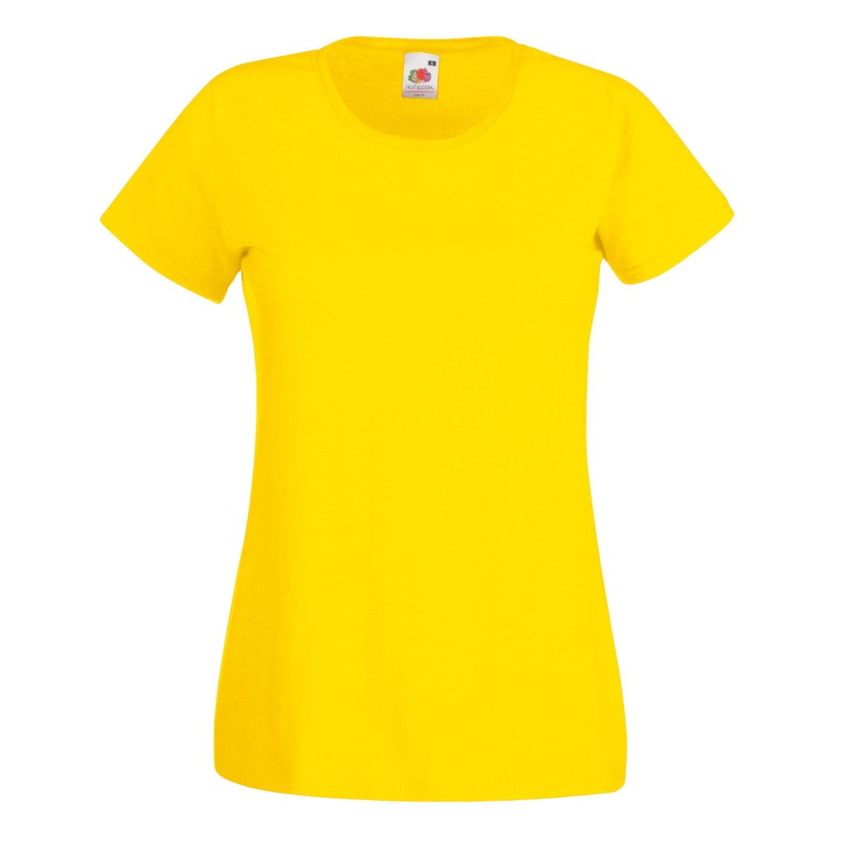 Tailliertes Baumwoll-T-Shirt mit Rundhalsausschnitt