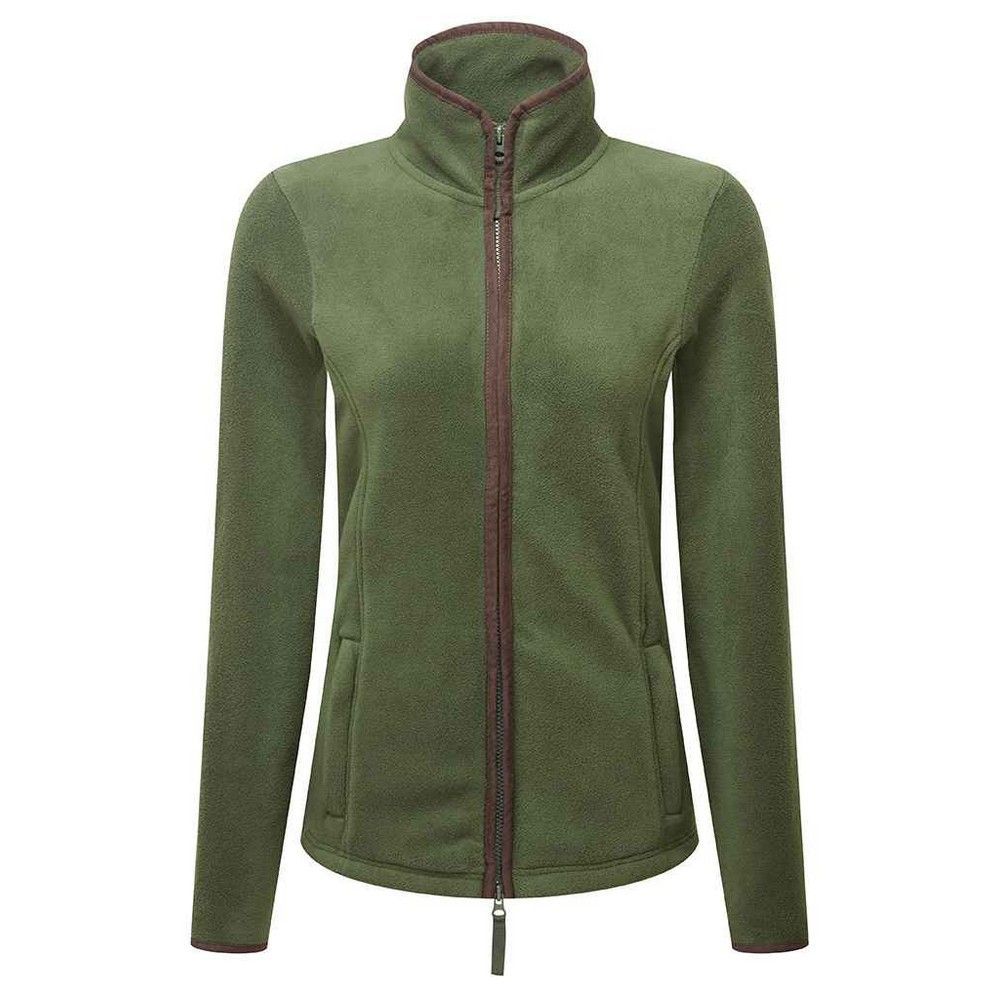Fleecejacke mit Kontrastbesatz