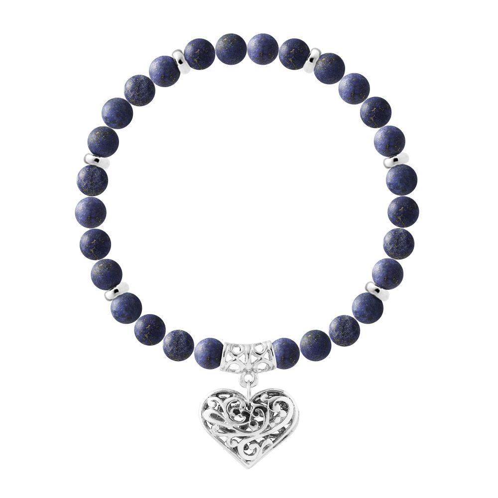 Perlenarmband mit Herzanhänger