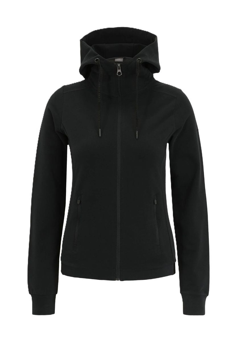 Kapuzen-Sweatjacke mit hohem Kragen