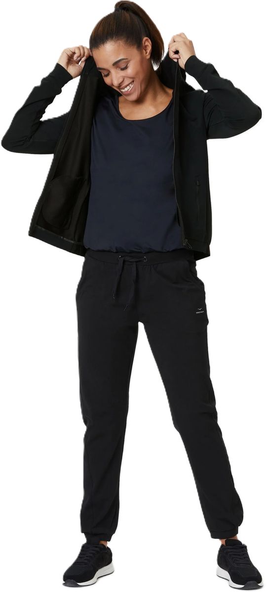 Kapuzen-Sweatjacke mit hohem Kragen