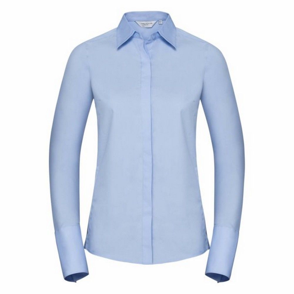 Langärmelige taillierte Stretch-Bluse