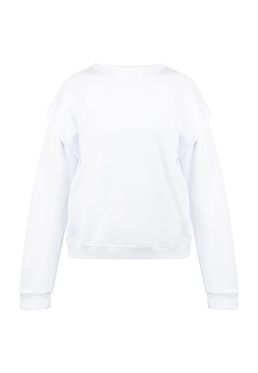 Lockerer Sweatshirt mit Schulter-Overlays