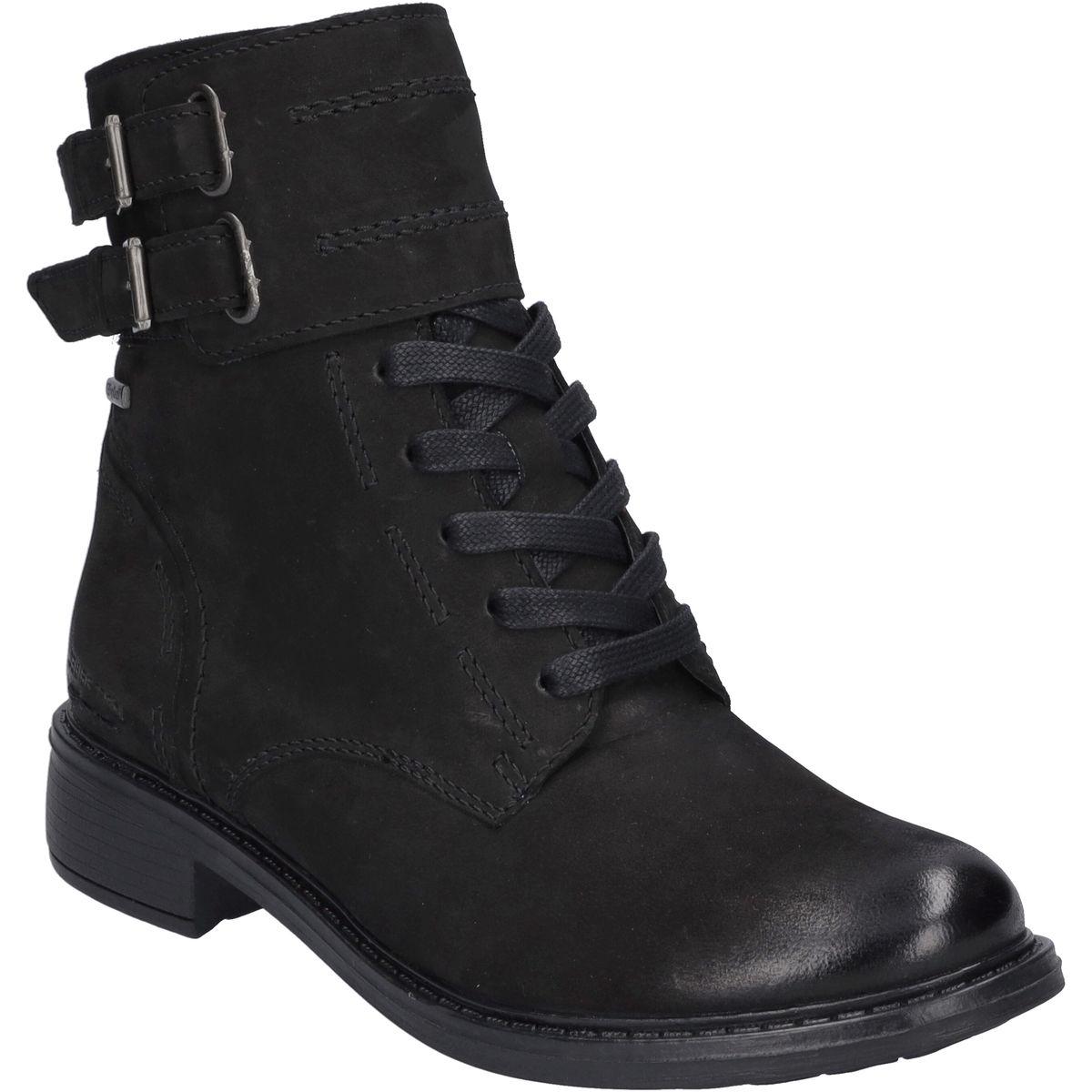 Schnürstiefeletten mit Schnallendetails