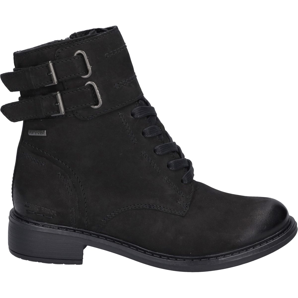 Schnürstiefeletten mit Schnallendetails