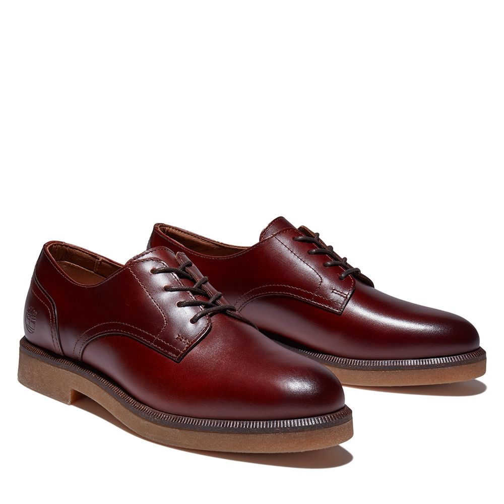 Polierte Leder-Derbyschuhe