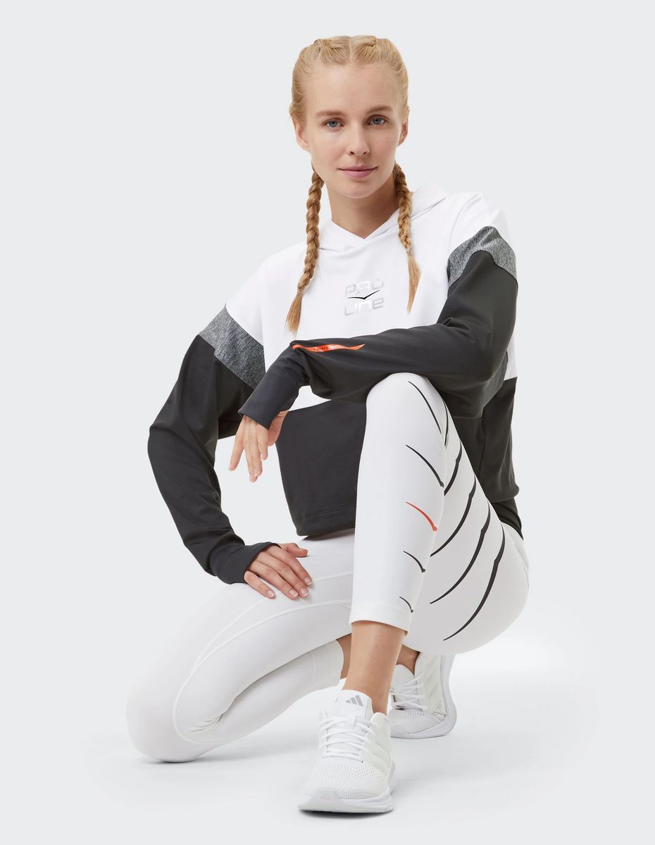 Color-Block Crop-Sport-Hoodie