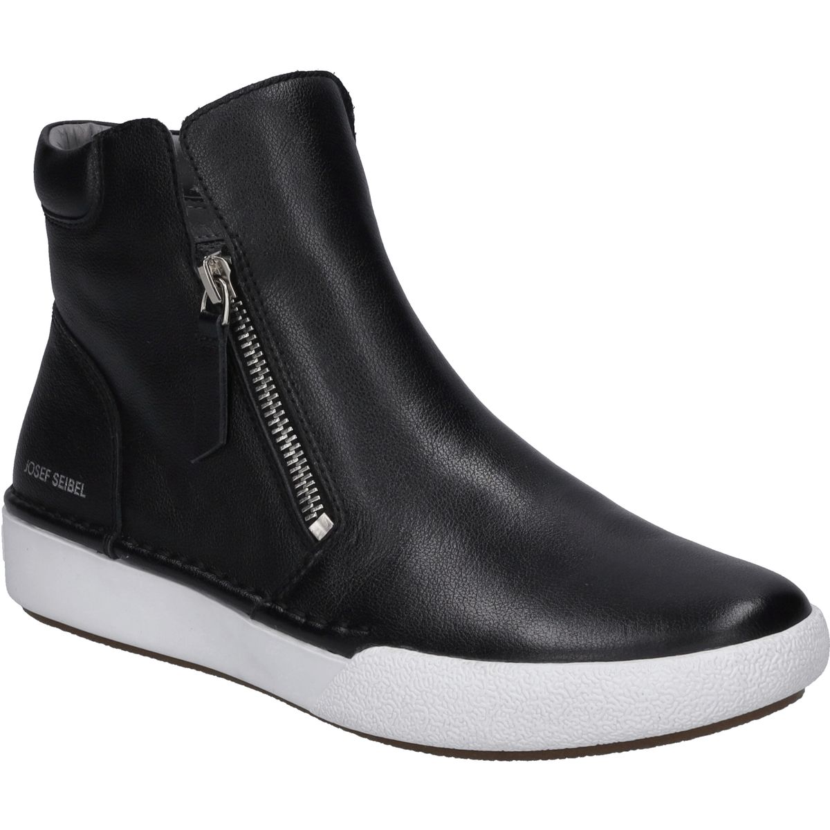 High-Top Leder-Sneaker mit Reißverschluss