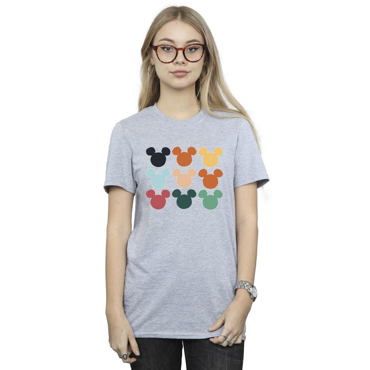 Grafik-T-Shirt mit Micky Maus Silhouetten