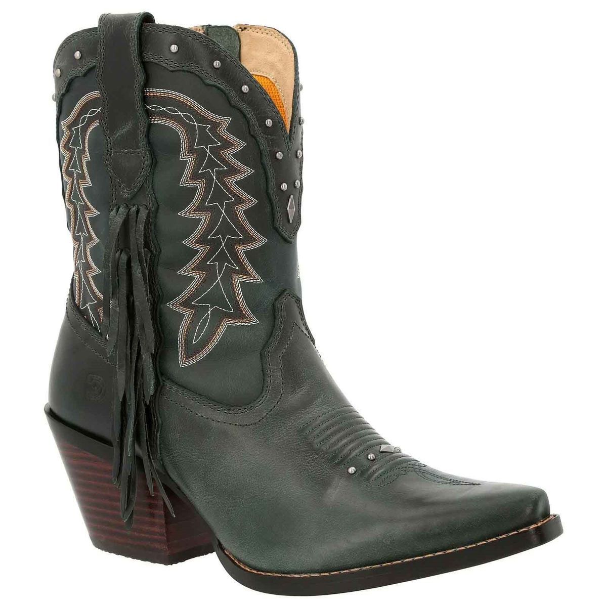 Western-Stiefeletten mit Fransen und Stickerei