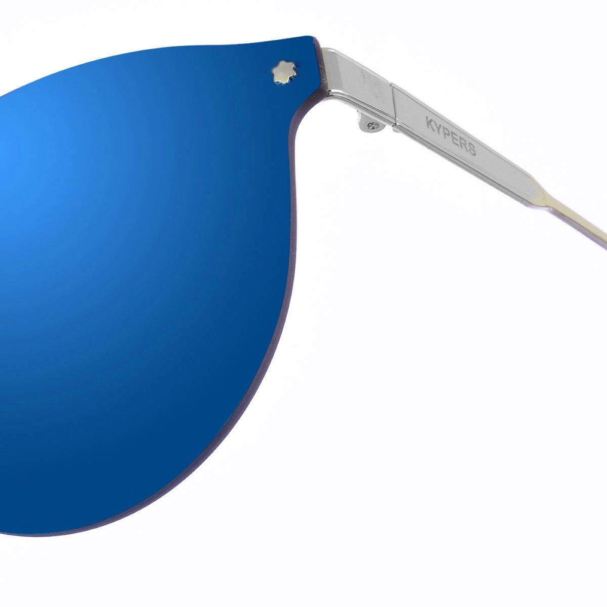 Ovale randlose verspiegelte Sonnenbrille