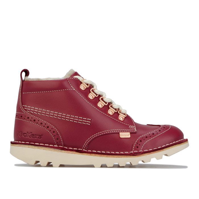 Leder-Hiker-Boots mit Brogue-Detail