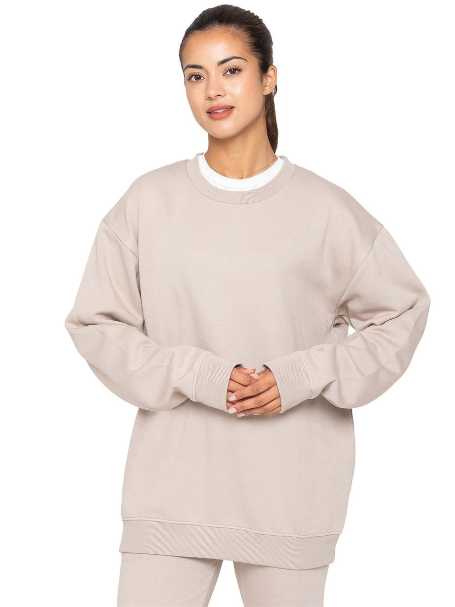 Oversized-Sweatshirt mit Rundhalsausschnitt