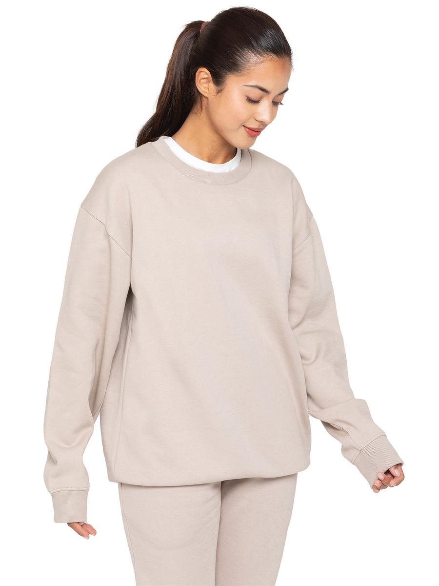 Oversized-Sweatshirt mit Rundhalsausschnitt