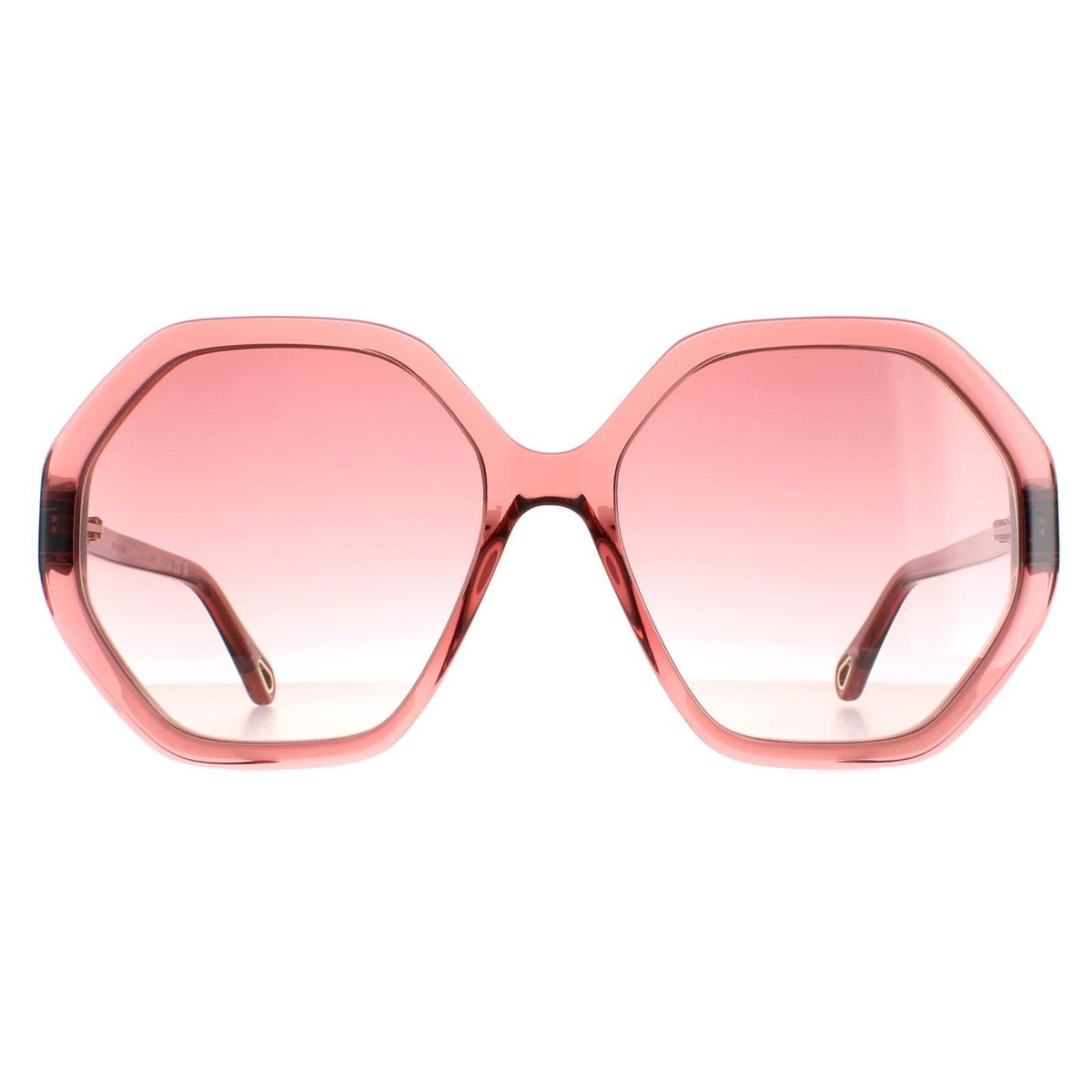 Sechseckige Acetat-Sonnenbrille mit Farbverlauf