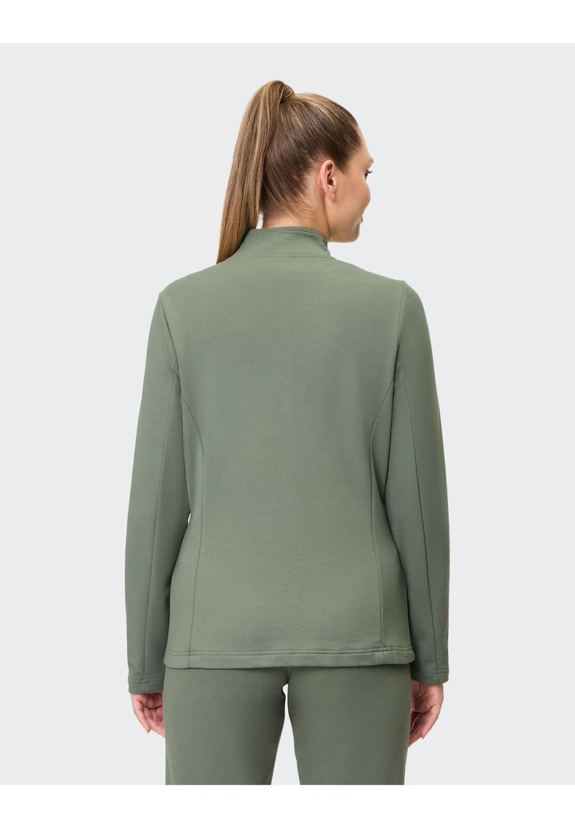 Sportliche Sweatjacke mit Stehkragen