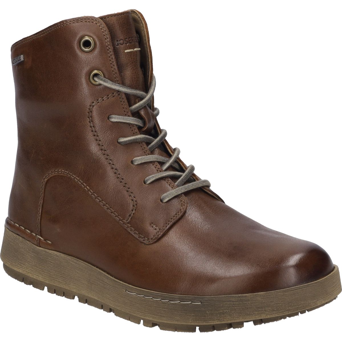 Robuste Leder-Schnürstiefeletten