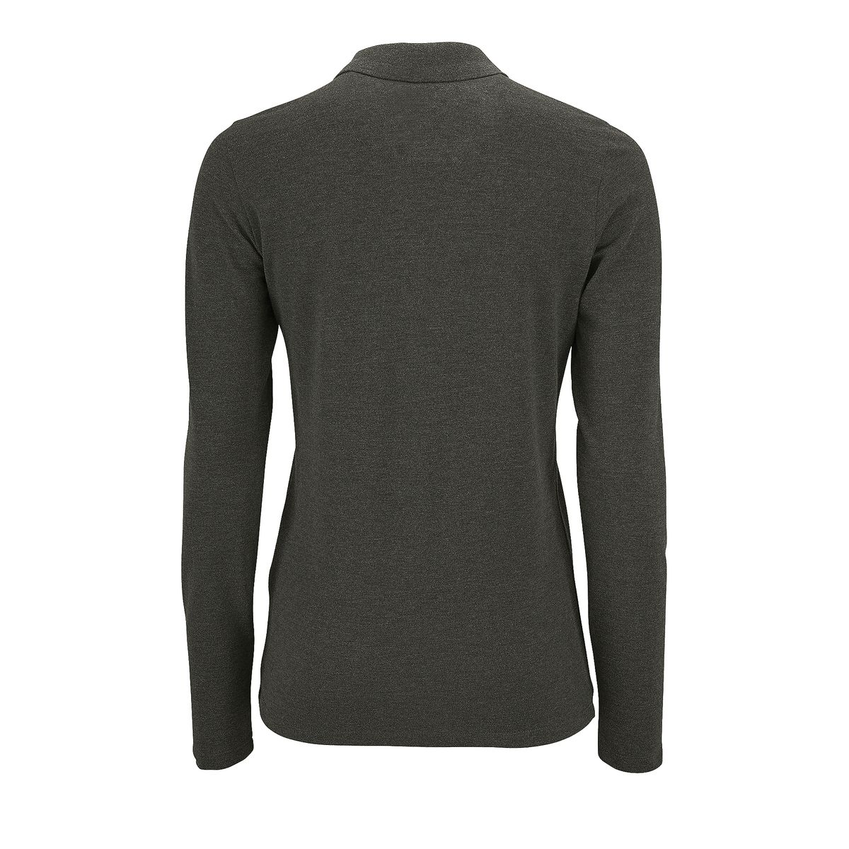Langärmeliges Piqué-Poloshirt