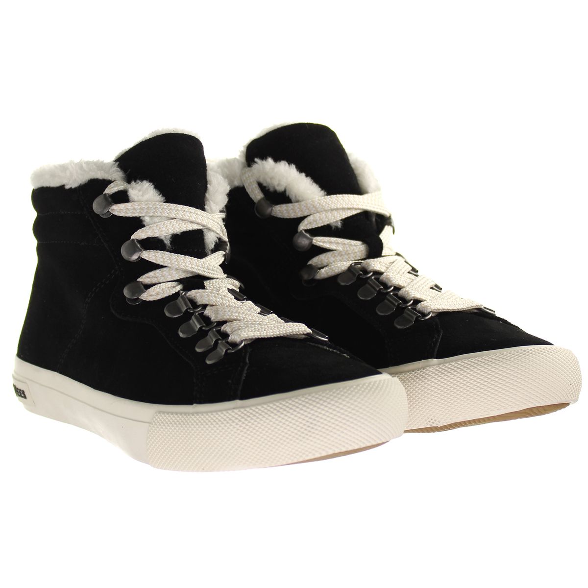 Gefütterte Wildleder High-Top Sneaker