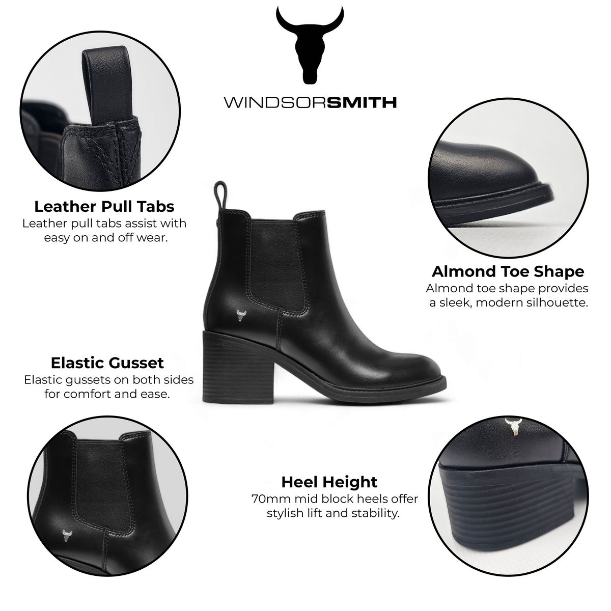 Klassischer Chelsea-Boot mit Blockabsatz