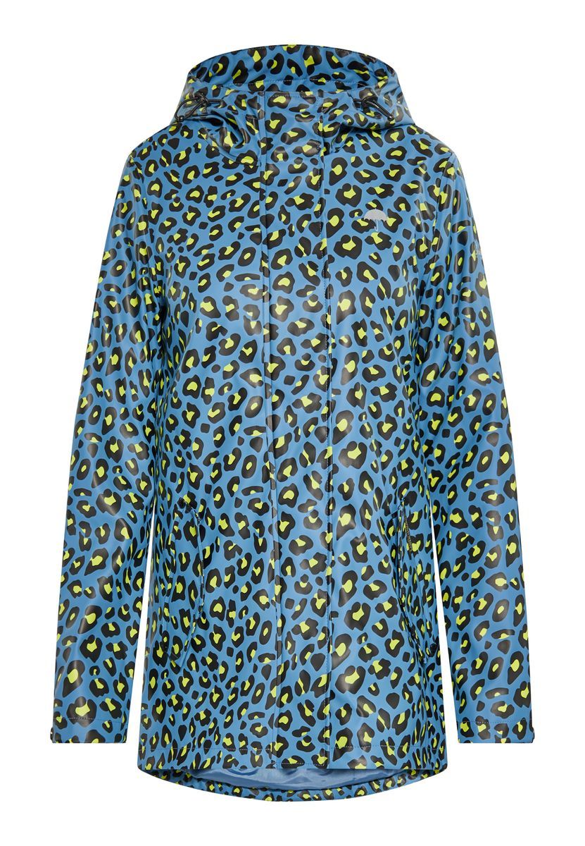 Regenparka mit Leoparden-Print und Kapuze