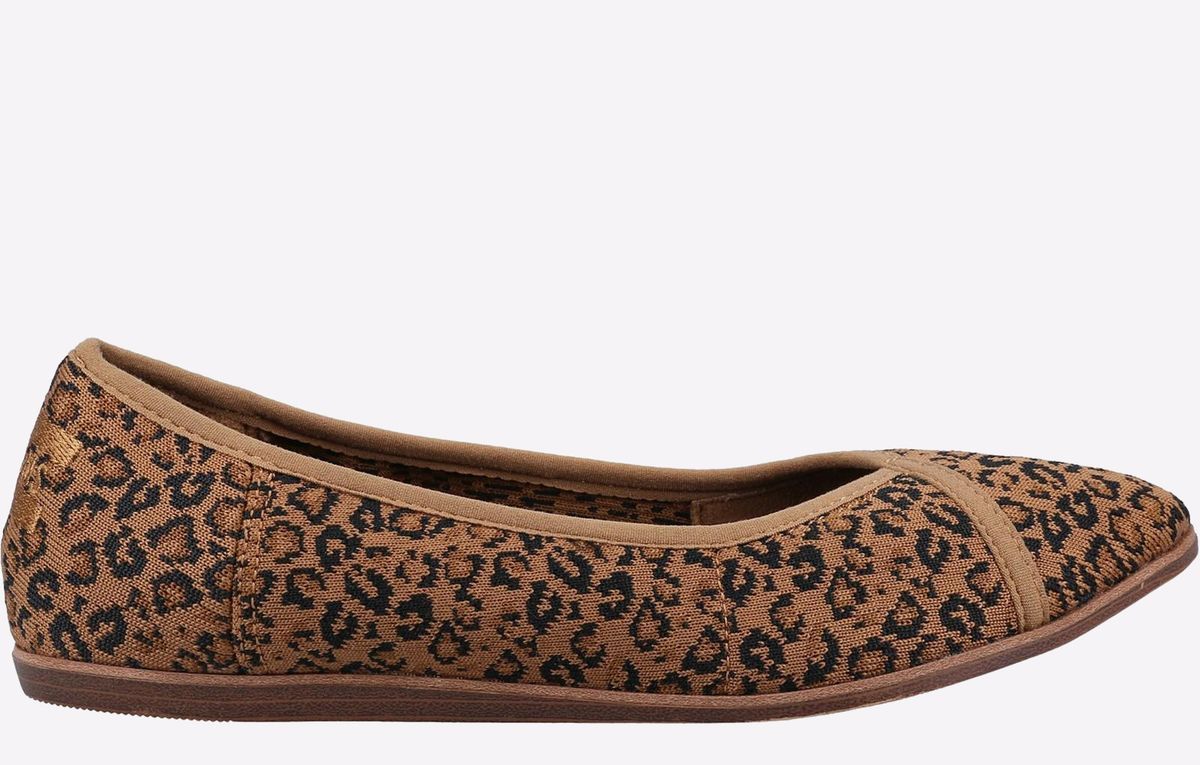 Ballerinas mit Leopardenmuster aus Baumwolle