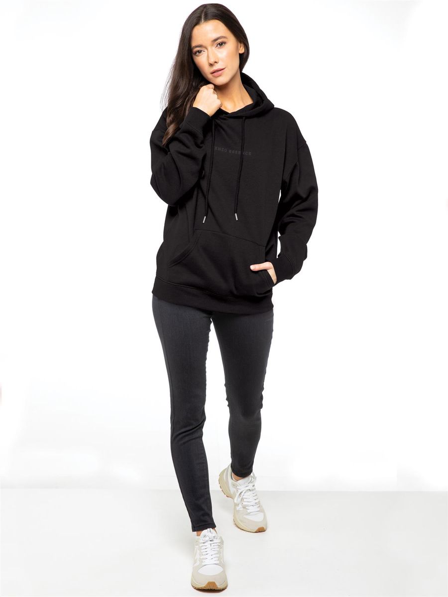 Übergroßer Essential-Hoodie mit Fleecefutter