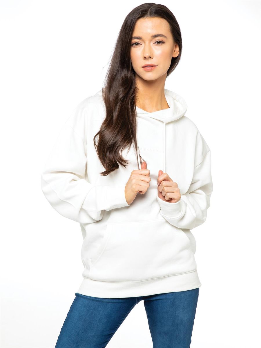 Übergroßer Essential-Hoodie mit Fleecefutter