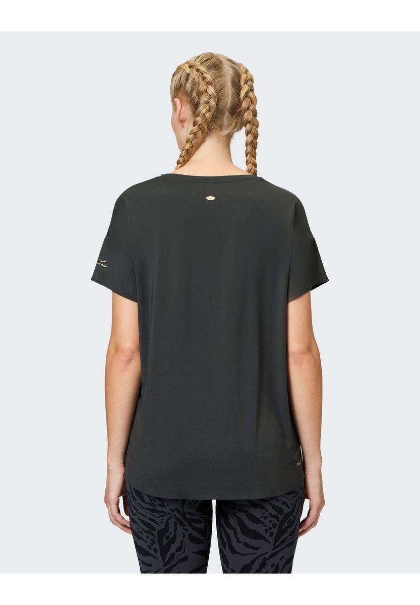 Lockeres Sport-T-Shirt mit Grafik-Schriftzug