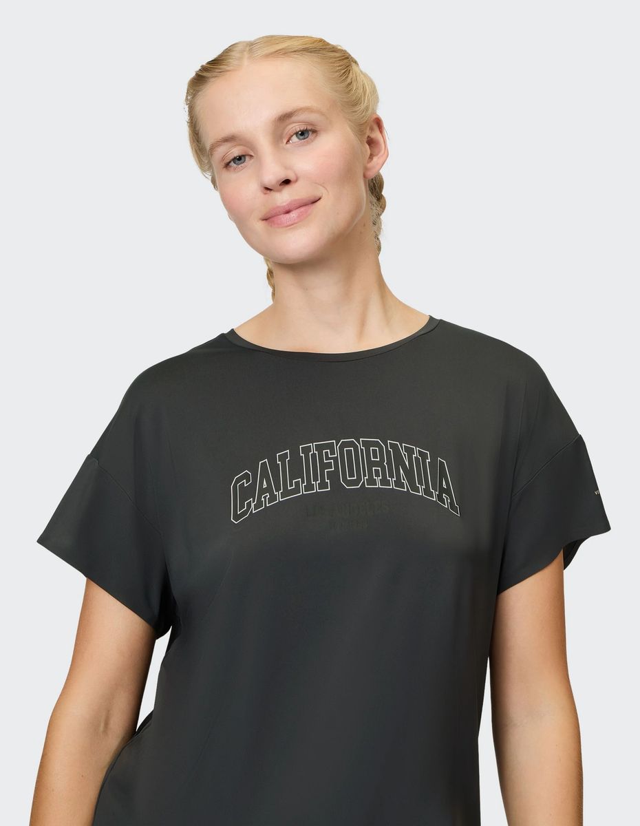 Lockeres Sport-T-Shirt mit Grafik-Schriftzug