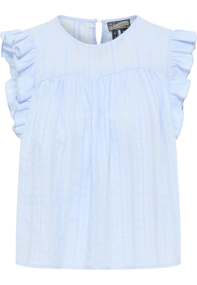 Bestickte Bluse mit Rüschenärmeln