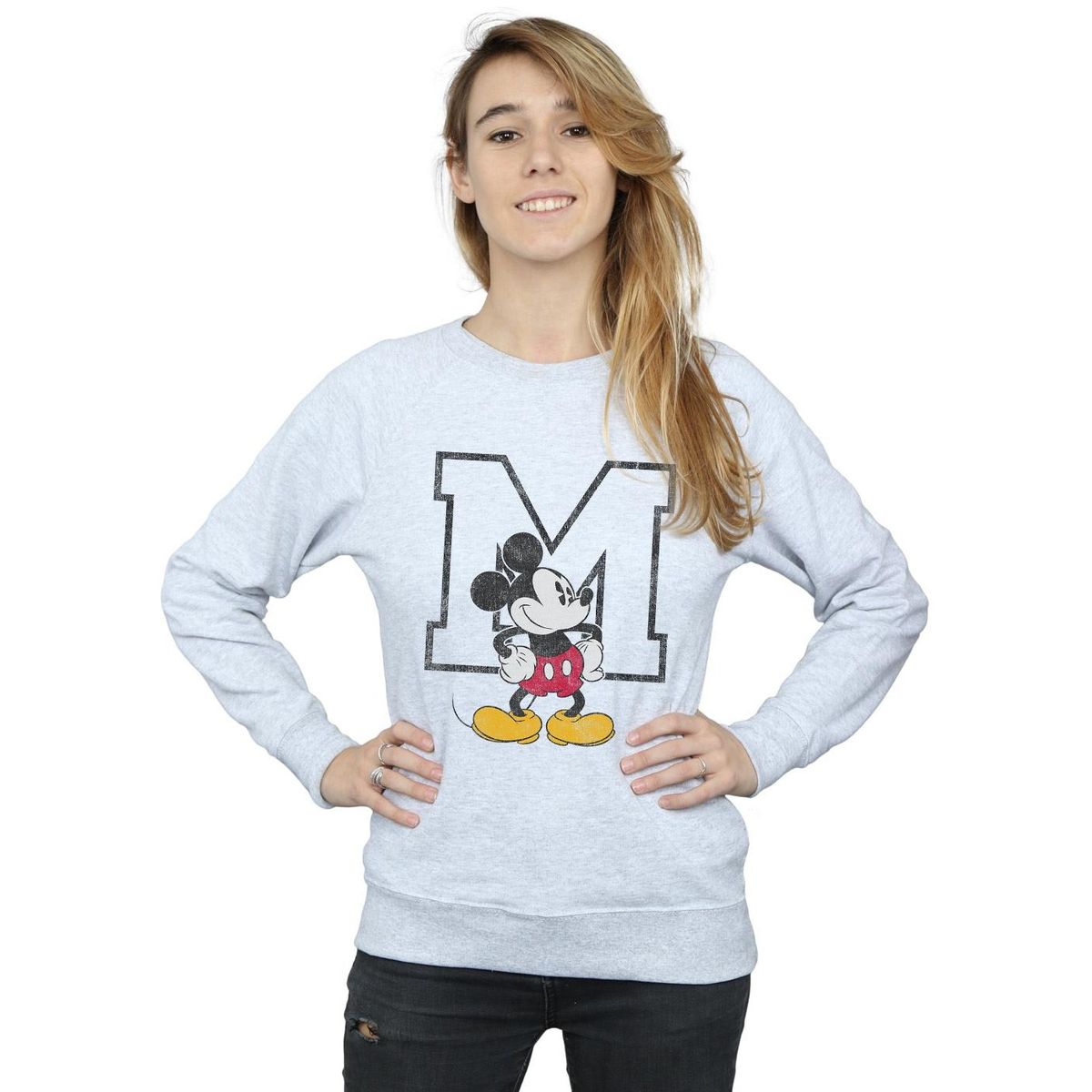 Vintage Grafik-Sweatshirt mit Micky Maus