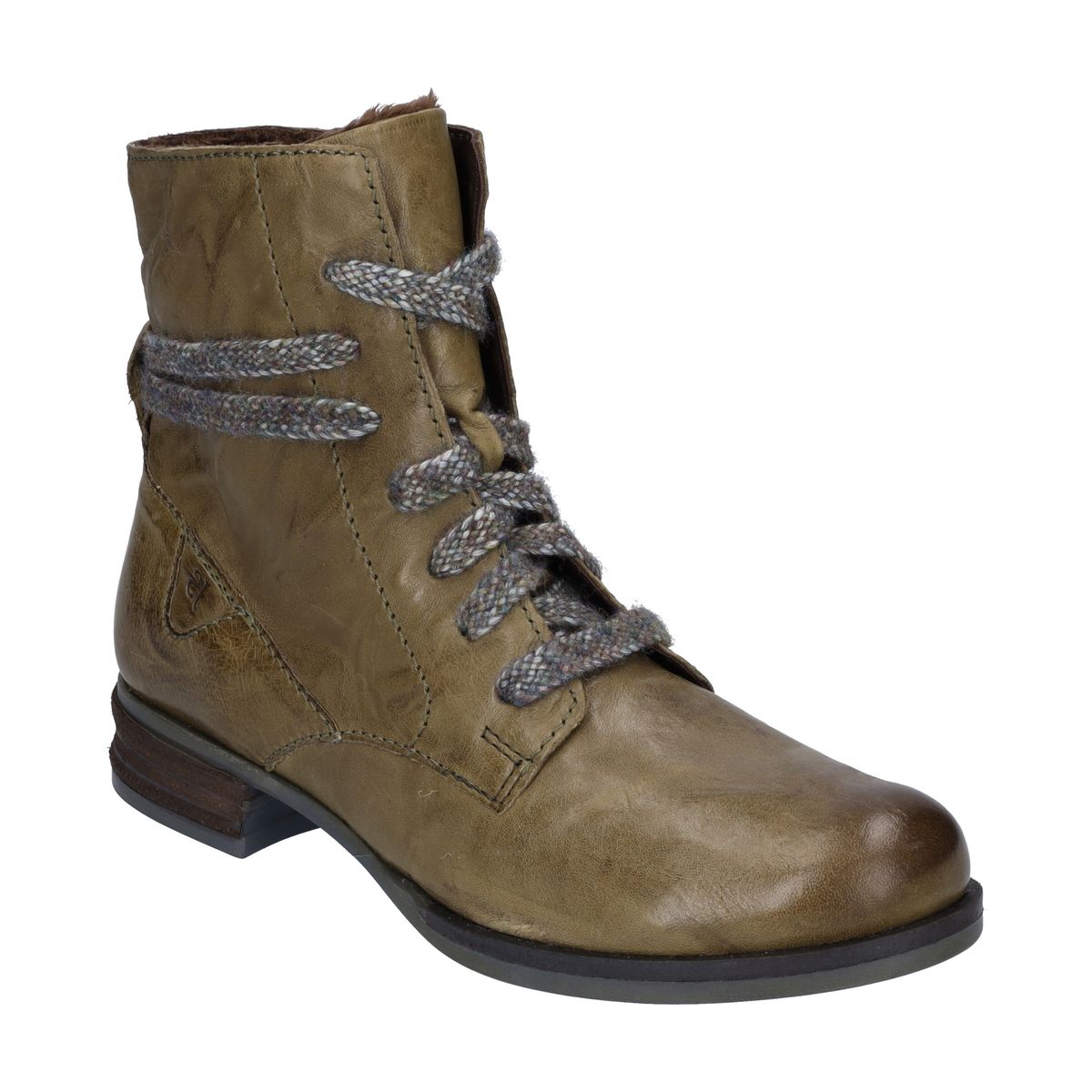 Rustikale Schnürstiefelette aus Leder