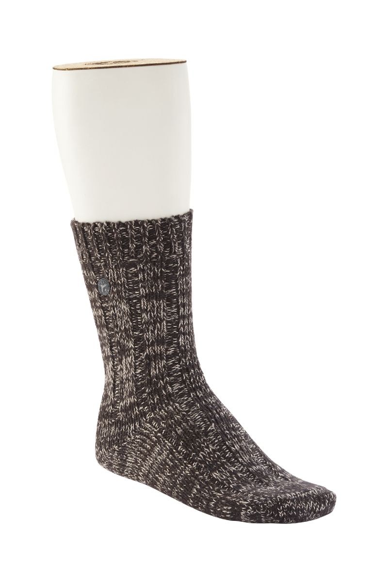 Gerippte Baumwollsocken in Mouliné-Optik