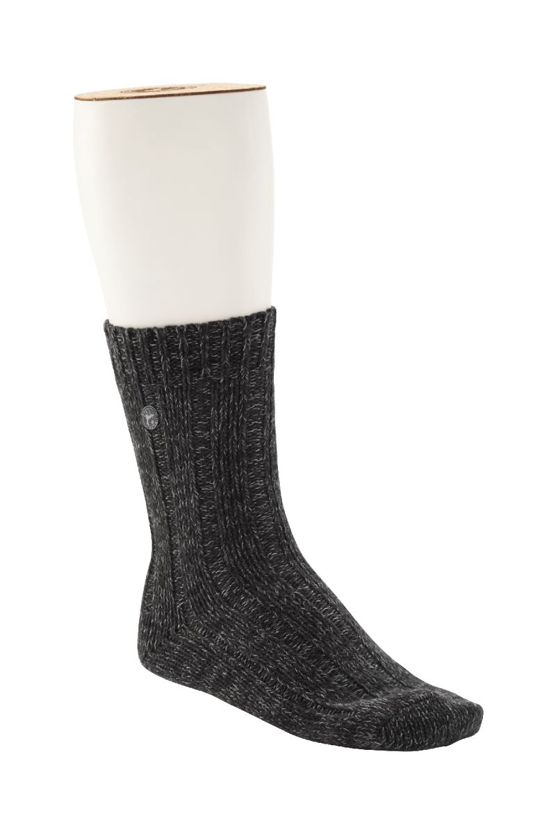 Gerippte Baumwollsocken in Mouliné-Optik