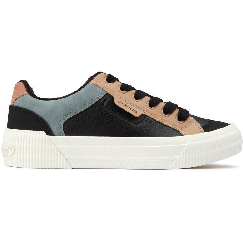 Farblich abgesetzte Plateau-Sneaker