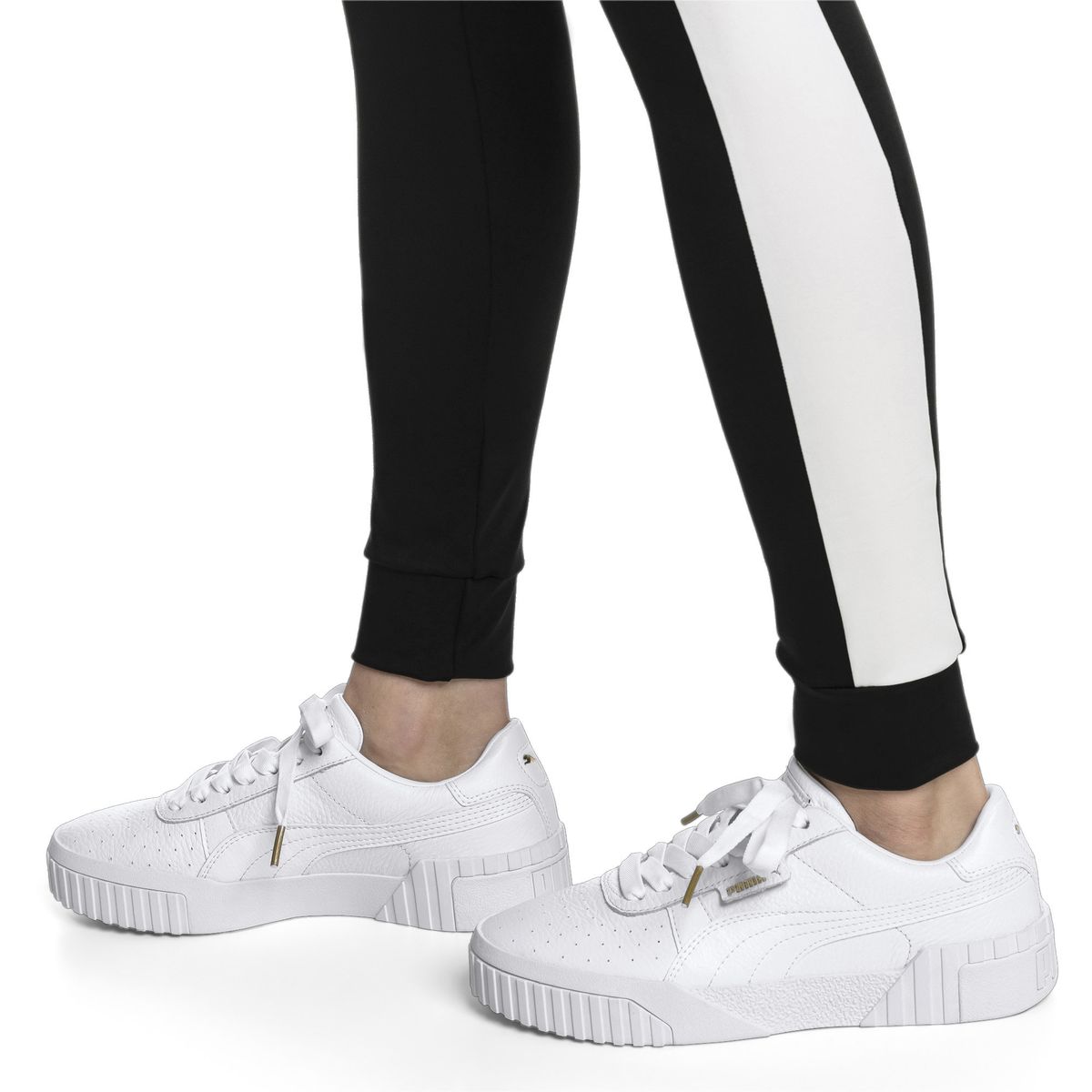 Retro-inspirierte Plateau-Leder-Sneaker
